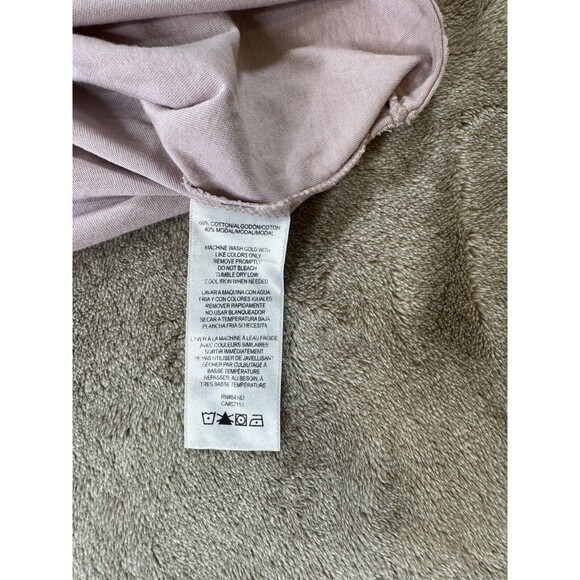 Calvin Klein Performance Brushed Logo Long Sleeve TShirt Crop Pink Top Large - Picture 9 of 12